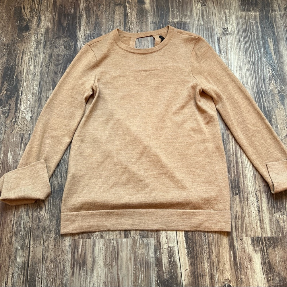 BCBG MaxAzria Camel Sweater open back